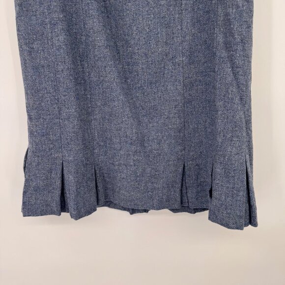 Talbots Womens Blue Wool Skirt Pleated Size 6 lined knee length - Picture 10 of 11